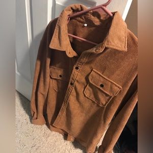 Large - Corduroy button down flannel. Soft inside